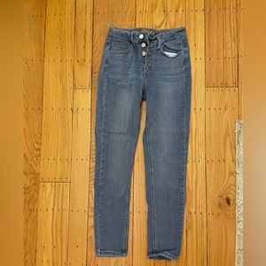 Blue High Rise Skinny Jeans
